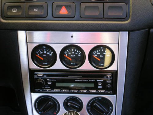 (image for) VW Mk4 Triple Gauge Panel (Aluminum)
