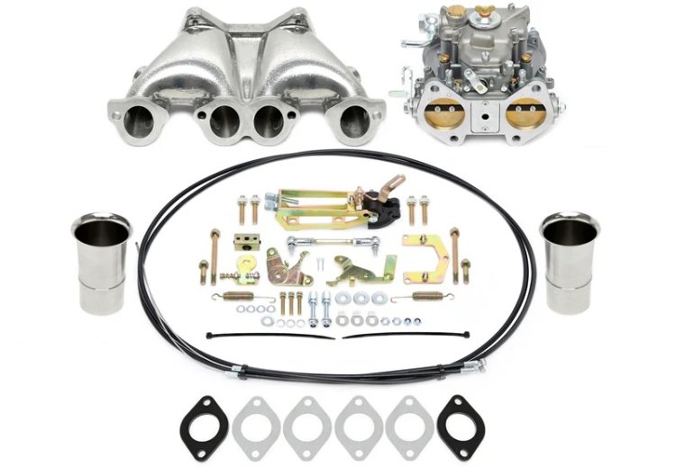 (image for) Single 45mm DCOE carburetor Kit - 8V Counterflow Engines