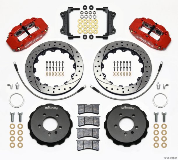 (image for) Wilwood Superlite 6-Piston Front Kit 12.88" Drilled Red