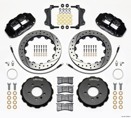 (image for) Wilwood Superlite 6-Piston Front Kit 12.88" (MK5/6) Drilled Black