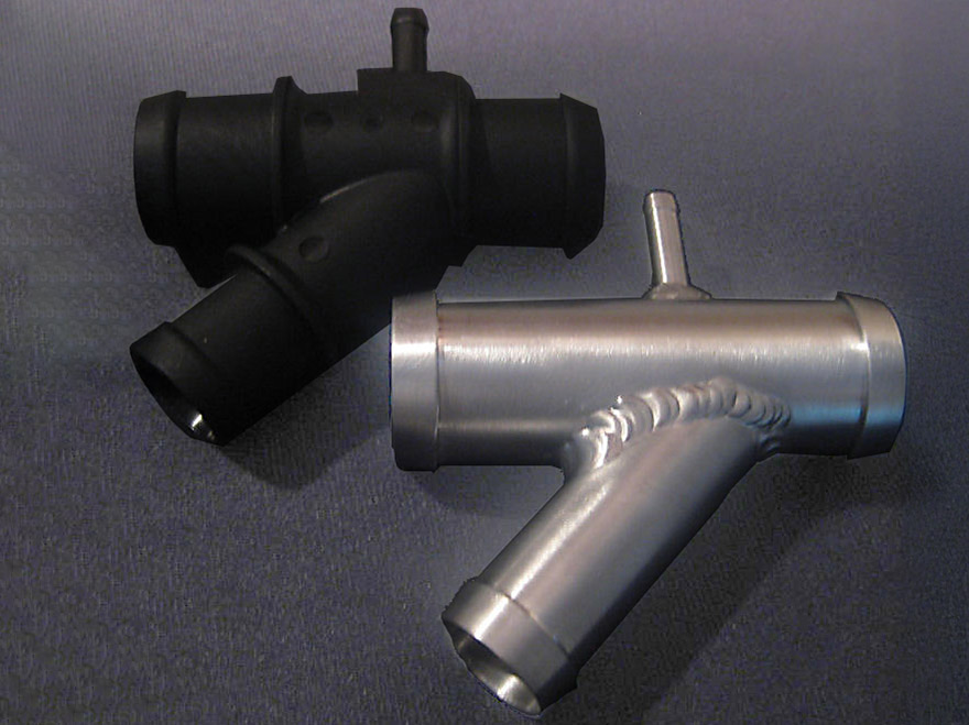 OEM 2.0T upper coolant hose pipe vs billet upgrade