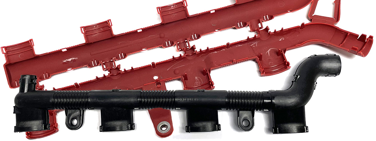 VW ignition wiring conduits (red & black)