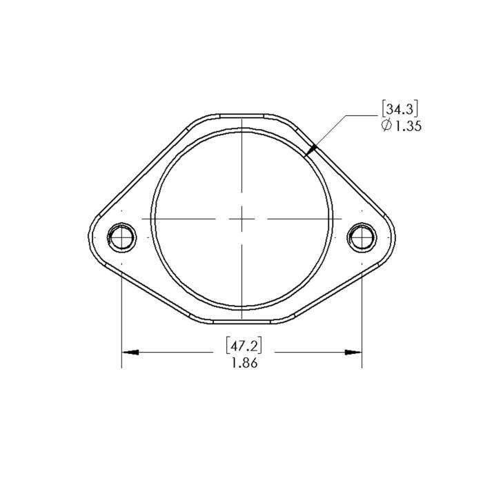 VW MK4 MAF Housing flange drawing