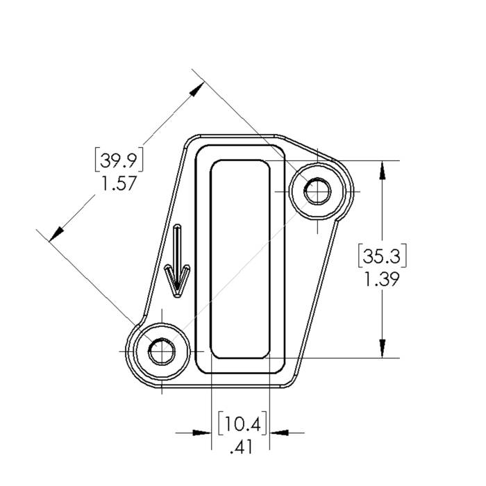 MK6 VW + Audi TFSI MAF housing flange drawing 