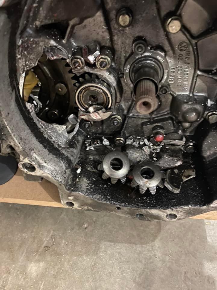 Destroyed VW 02A/02J transmission