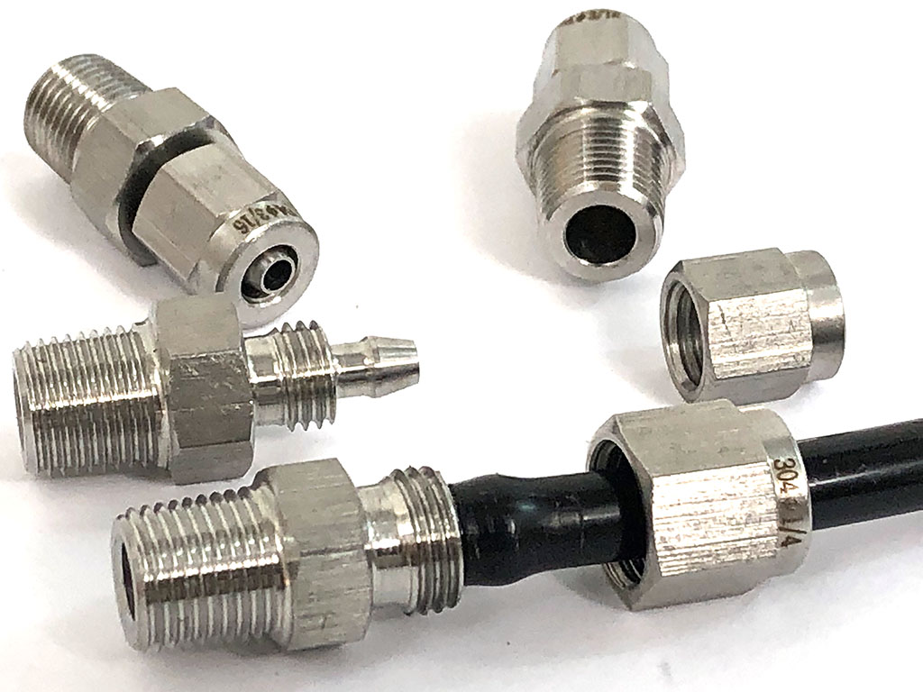 Compression Tube Connector: 1/8 Thread, Compression x MBSPP